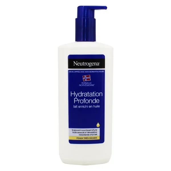 Image NEUTROGENA HDRATATION PROFONDE - Lait Hydratant Corps 48h - Peaux Sèches à Très Sèches, 400ml