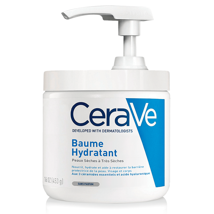 Image CeraVe Soins Baume Hydratant Visage Corps Pot Pompe 454g